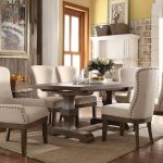 Leonel Rustic 5-pc 72" Trestle Dining Table Set in Distressed Wood .