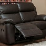 Kansas Reclining 2 Seater Leather Sofa Settee Espresso Bro
