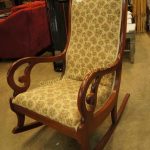 Vintage Regency Style Upholstered Rocking Chair | Bid Ka