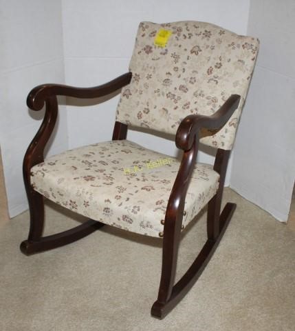 Antique Child's Upholstered Rocking Chair | H. K. Kell