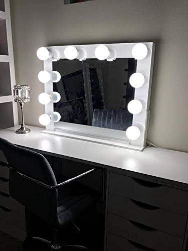 Amazon.com: Vanity J Hollywood Lighted Makeup Vanity Mirror with .