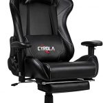 Amazon.com: Cyrola Large Gaming Chair with Footrest High Back .