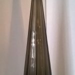 Vintage Mid-Century Modern Smoked Glass Table Lamp 26” Tall .