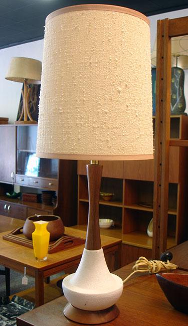 Danish Modern Table Lamp with Original Vintage Sha