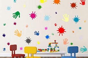 Amazon.com: Primary Colors Wall Decals for Kids Room Colorful .