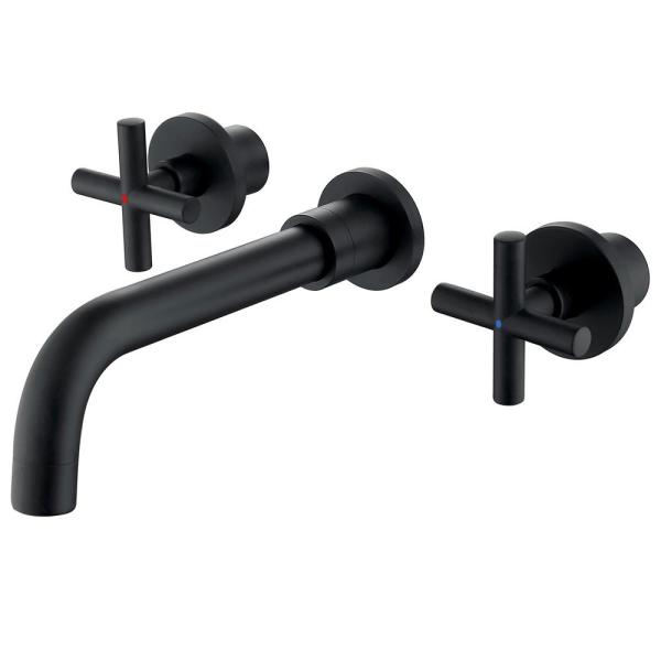 Boyel Living 2 Double Handle Wall Mounted Bathroom Kitchen Faucet .