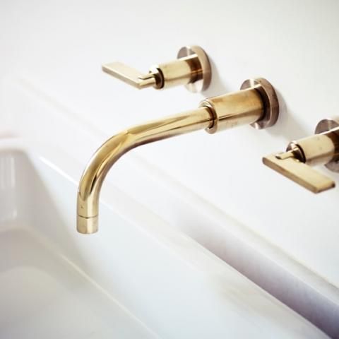 Wall Mounted Basin Taps and Spout with Lever | Bert & May (With .