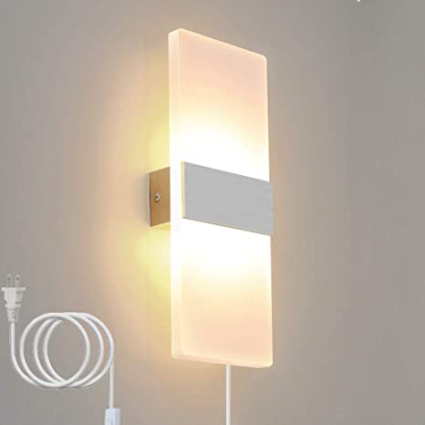 Amazon.com: Bjour Wall Sconces Plug in Modern Up Down Wall Sconce .