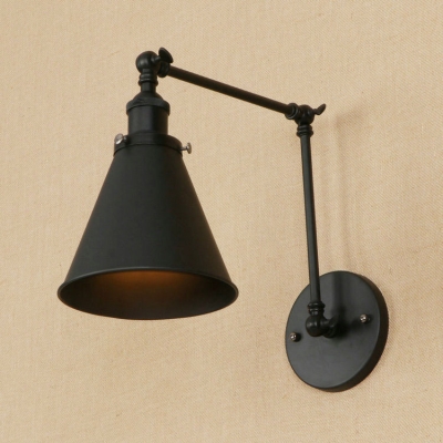 Concise Modern Swing Arm Wall Sconce Iron 1 Head Wall Mount Light .