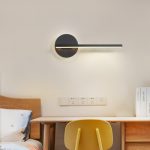 Minimalist Slim Wall Lamp Metal Integrated Led Bedroom Wall Mount .