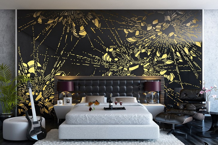 Bedroom-Decorating-Ideas-Flowers-Wall-Mural – Interior Desi