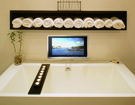 Wireless Waterproof TV from Luxurite - a Mirror TV as we