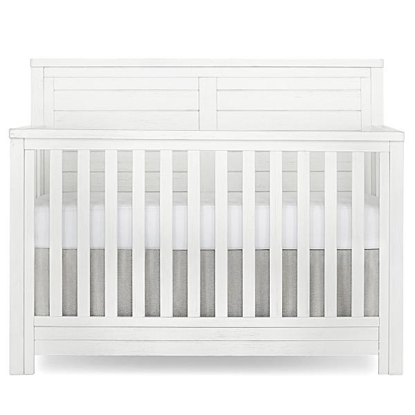 Evolur Belmar Weathered White Flat 5 in 1 Convertible Crib-884-WW .