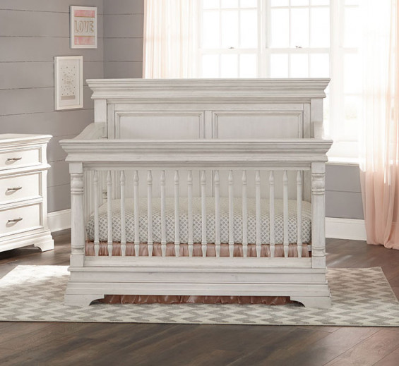 Stella Baby and Child Kerrigan Collection Crib in Rustic White .