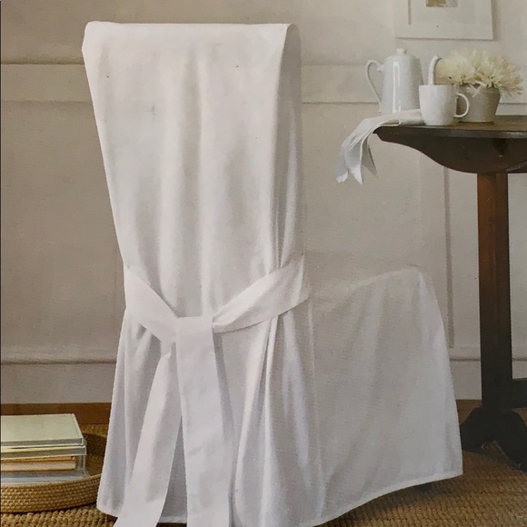 White Dining Room Chair Slipcovers
