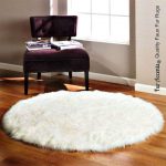 Thick Plush Shag Round Area Rug - Premium Faux Fur - Soft .