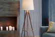 Mid-Century Wood Tripod Floor Lamp - Waln
