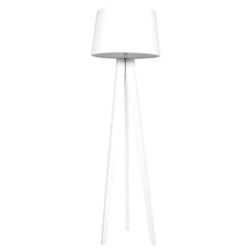 White Wooden Tripod Floor Lamp - https://www.otoseriilan.com in .