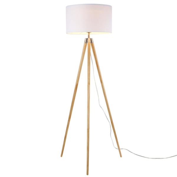 Light Society Celeste 61.5 in. White/Natural Tripod Floor Lamp-LS .