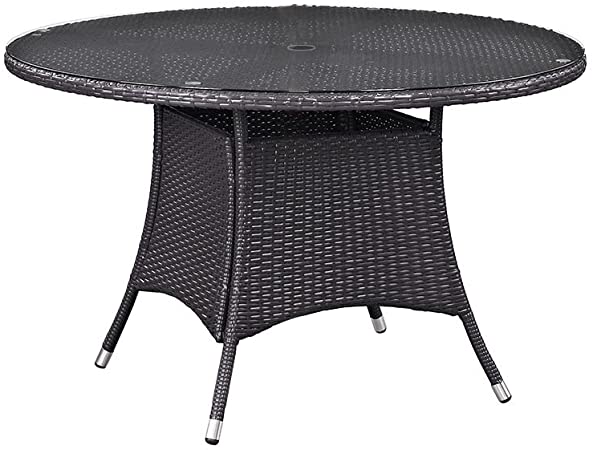 Amazon.com: Modway Convene Wicker Rattan Outdoor Patio 47" Round .