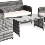 Amazon.com: Giantex 4 Pc Rattan Patio Furniture Set Garden Lawn .