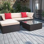 Devoko 5 Pieces Patio Furniture Sets All-Weather Outdoor Sectional .