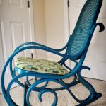 Completed…Wood & Rattan Rocking Chair | Rocking chair makeover .