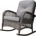 Amazon.com : Corvus Salerno Outdoor Wicker Rocking Chair with .