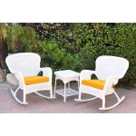 Shop Windsor White Wicker Rocker Chair And End Table Set with .