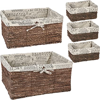 Amazon.com: Juvale Wicker Basket, Woven Storage Baskets (Brown, 5 .