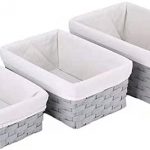 Amazon.com - HOSROOME Handmade Bathroom Storage Baskets Set Shelf .