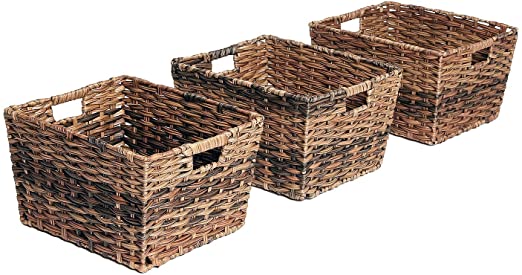Amazon.com - Seville Classics Decorative Woven Storage Baskets .