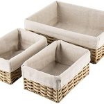 Amazon.com: HOSROOME Handmade Wicker Storage Baskets Set Shelf .