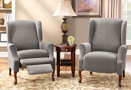 Wingback Recliner Chair Slipcovers | Slipcovers for chairs, Wing .