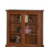 Small Glass Door Wooden Bookcase from DutchCrafters Amish Furnitu
