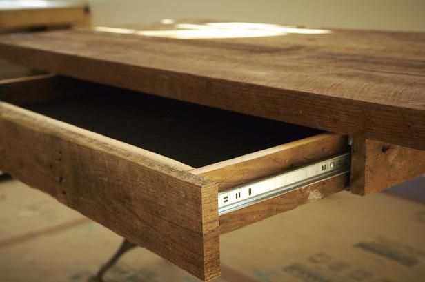 How to Build a Reclaimed Wood Office Desk | Reclaimed wood desk .