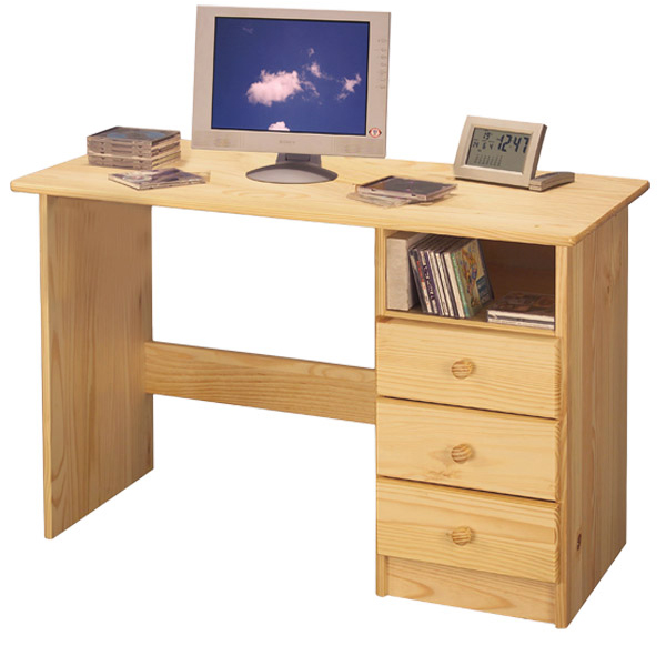 Computer Desk For Kids Natural | Wood Student Desk Drawe