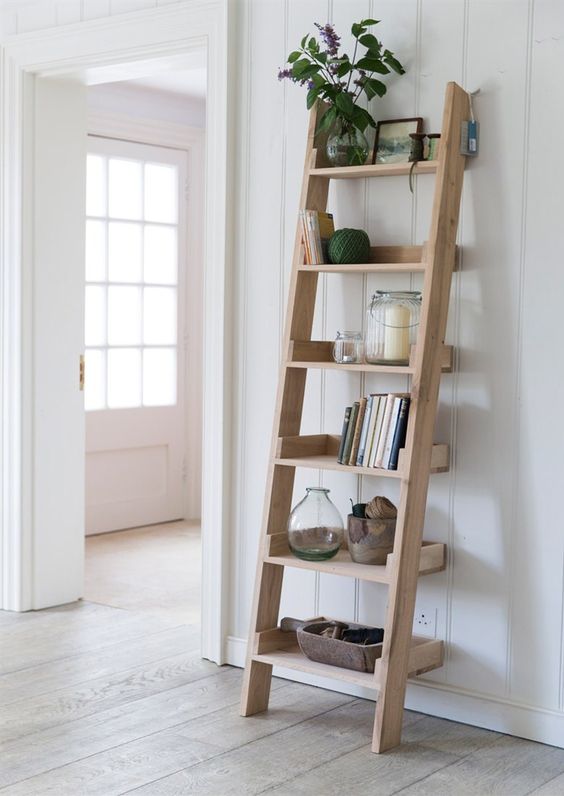 How to Build a DIY Leaning Ladder Shelf (Step by Step Guide .