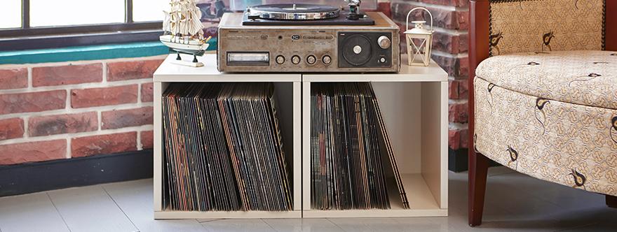 Vinyl Record Album Storage Cubes - Stackable, Eco, Lifetime .