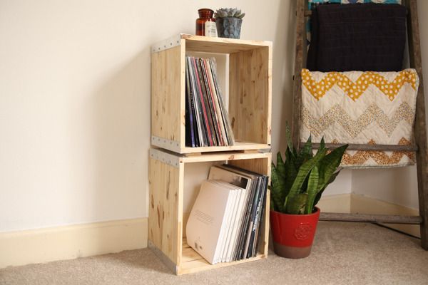 Wood Storage Cubes Stackable