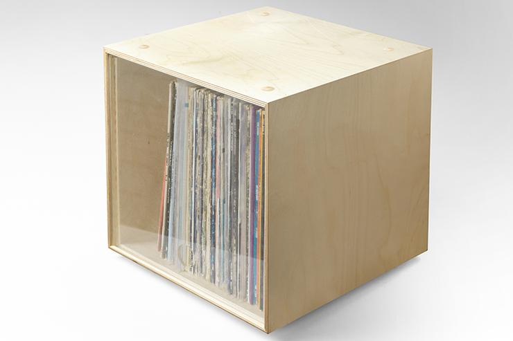 Vinyl Record Storage Cube - Stackable, Modern, Hand Made in USA .