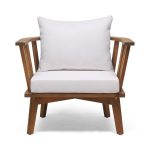 Shop Sedona Outdoor Wooden Club Chairs with Cushions (Set of 2) by .