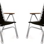 Amazon.com : FORMA Marine Set of 2 Black High Back Deck Chairs .