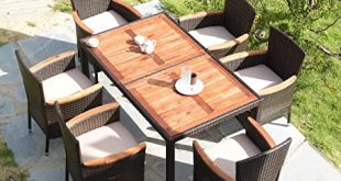 Amazon.com: Tangkula 7 PCS Outdoor Patio Dining Set, Garden Dining .