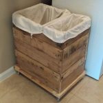 Diy pallet hamper on wheels | Wooden laundry hamper, Wooden .