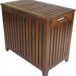 Amazon.com: Wooden Hamper with Flip Lid, Storage Bin Basket for .