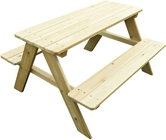 Amazon.com : Merry Garden Kids Wooden Picnic Bench Outdoor Patio .