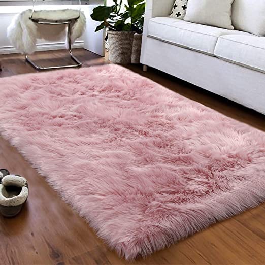 Amazon.com: Softlife Faux Fur Sheepskin Area Rugs Shaggy Wool .