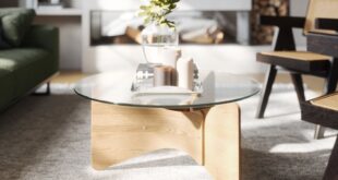 Modern Glass And Wood Coffee Table