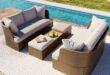 Outdoor Wicker Sofa Set